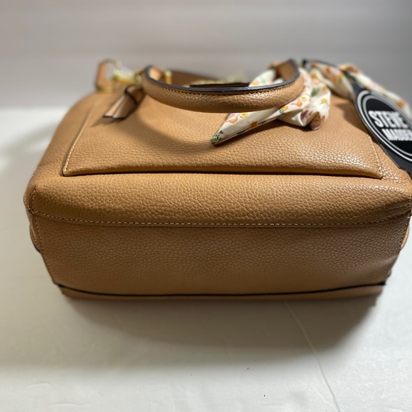 STEVE MADDEN CAMEL SATCHEL WITH SCARF - Picture 8 of 8